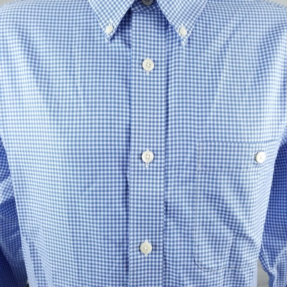 Orvis Mens Button Down Blue Cotton Plaid Sz Medium - Picture 2 of 8